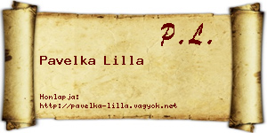 Pavelka Lilla névjegykártya
